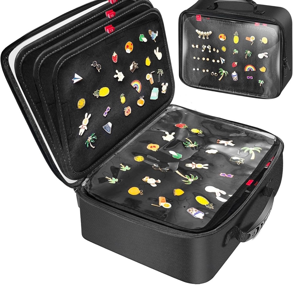Black Pin Display Case with Clear Cover